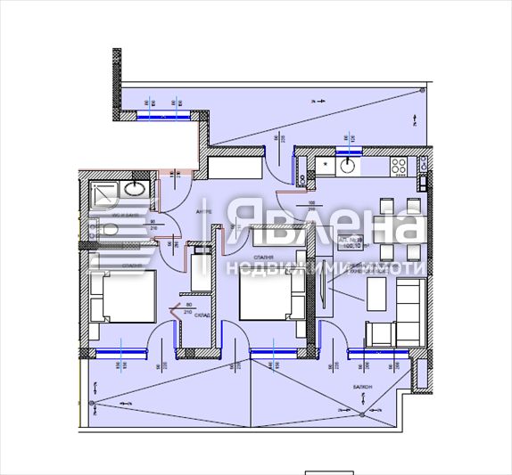 Тристаен апартамент в Поморие - 117 кв.м за 1418 €/кв.м - Снимка #1