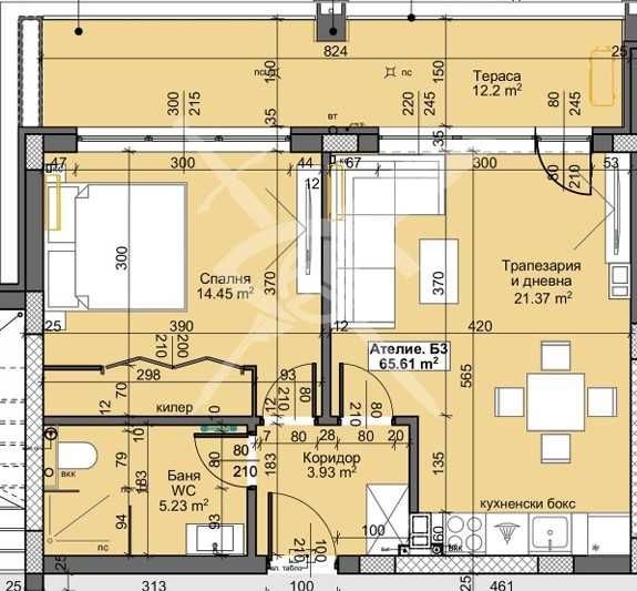 Ателие в Пловдив, Остромила - 75 кв.м за 988 €/кв.м - Снимка #1