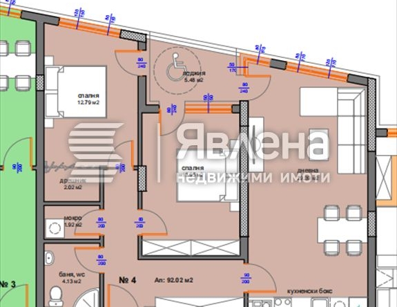 Тристаен апартамент в Бургас, Меден рудник - зона Д - 109 кв.м за 1205 €/кв.м - Снимка #1