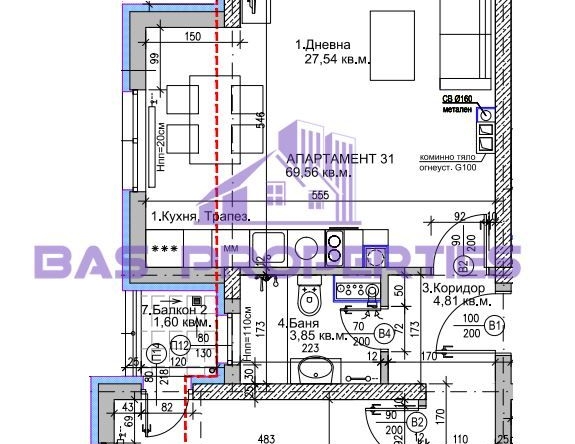 Двустаен апартамент в София, Люлин 5 - 79 кв.м за 948 €/кв.м - Снимка #1