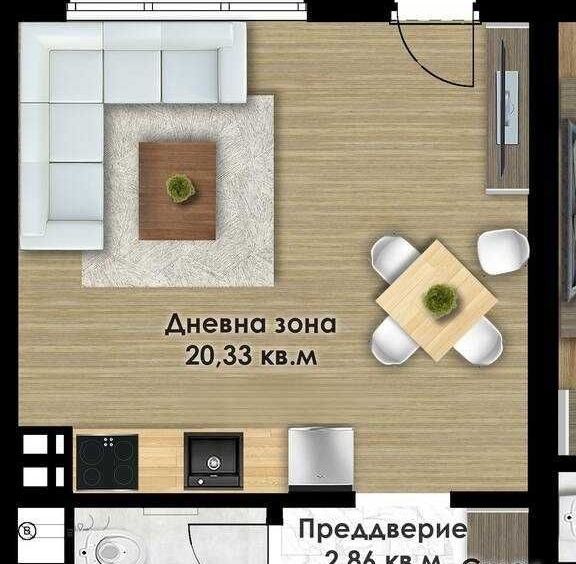 Едностаен апартамент в Пловдив, Остромила - 46 кв.м за 606 €/кв.м - Снимка #1