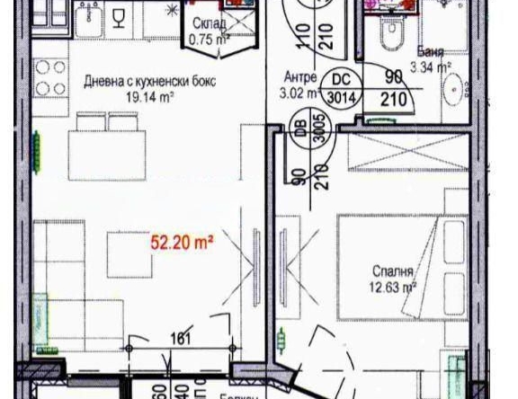 Двустаен апартамент в София, Красно село - 62 кв.м за 3097 €/кв.м - Снимка #1