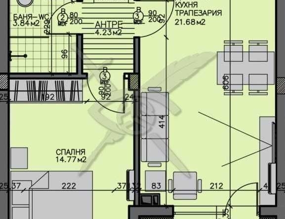 Двустаен апартамент в Бургас, Зорница - 71 кв.м за 2213 €/кв.м - Снимка #1