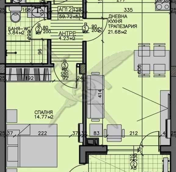 Двустаен апартамент в Бургас, Зорница - 71 кв.м за 2213 €/кв.м - Снимка #1