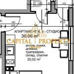 Едностаен апартамент в с. Кранево, Област Добрич - 28 кв.м за 782 €/кв.м - Снимка #1