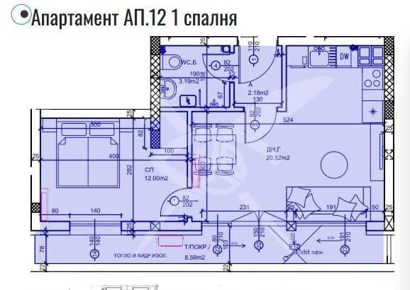 Двустаен апартамент в Пловдив, Западен - 68 кв.м за 1238 €/кв.м - Снимка #1