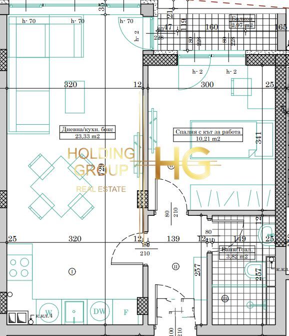 Двустаен апартамент в Варна, Кайсиева градина - 58 кв.м за 1238 €/кв.м - Снимка #1