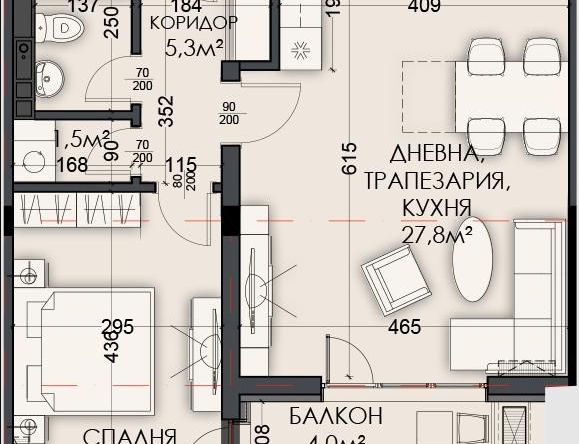 Двустаен апартамент в Варна, Виница - 77 кв.м за 986 €/кв.м - Снимка #1