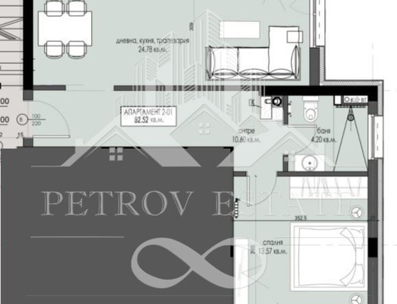 Двустаен апартамент в Велинград - 83 кв.м за 920 €/кв.м - Снимка #1