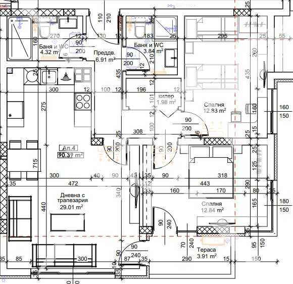 Тристаен апартамент в Пловдив, Тракия - 104 кв.м за 1051 €/кв.м - Снимка #1