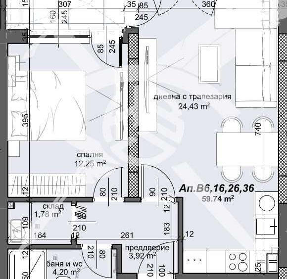 Двустаен апартамент в Пловдив, Тракия - 71 кв.м за 710 €/кв.м - Снимка #1