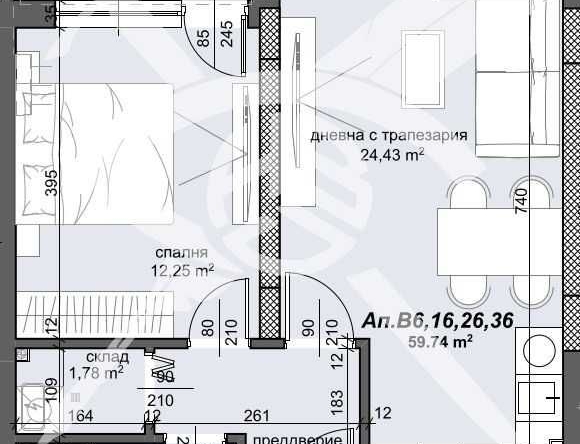 Двустаен апартамент в Пловдив, Тракия - 71 кв.м за 1392 €/кв.м - Снимка #1