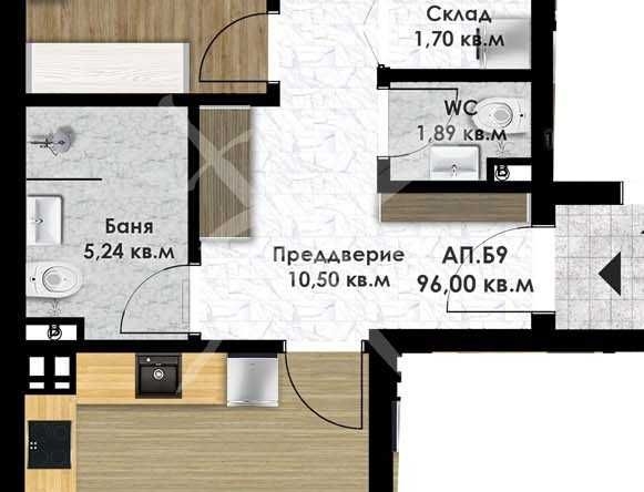 Тристаен апартамент в Пловдив, Остромила - 113 кв.м за 940 €/кв.м - Снимка #1