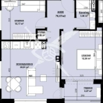 Тристаен апартамент в Бургас, Изгрев - 76 кв.м за 1185 €/кв.м - Снимка #1