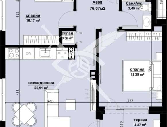 Тристаен апартамент в Бургас, Изгрев - 76 кв.м за 1185 €/кв.м - Снимка #1