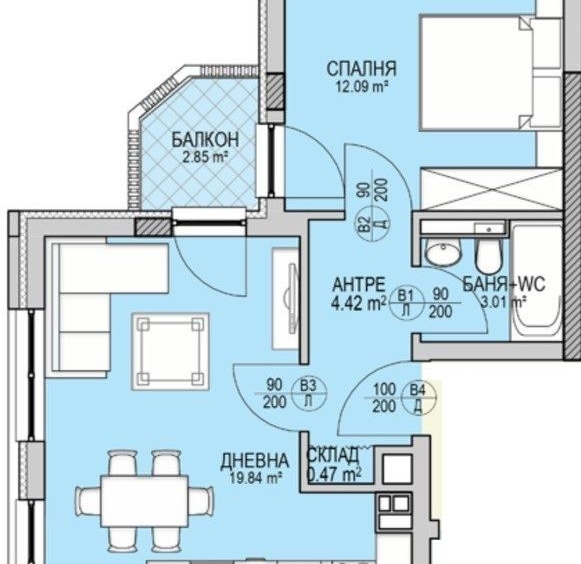 Двустаен апартамент в София, Кръстова вада - 61 кв.м за 1547 €/кв.м - Снимка #1