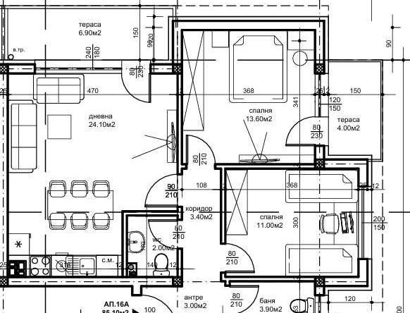 Тристаен апартамент в Пловдив, Беломорски - 97 кв.м за 1090 €/кв.м - Снимка #1