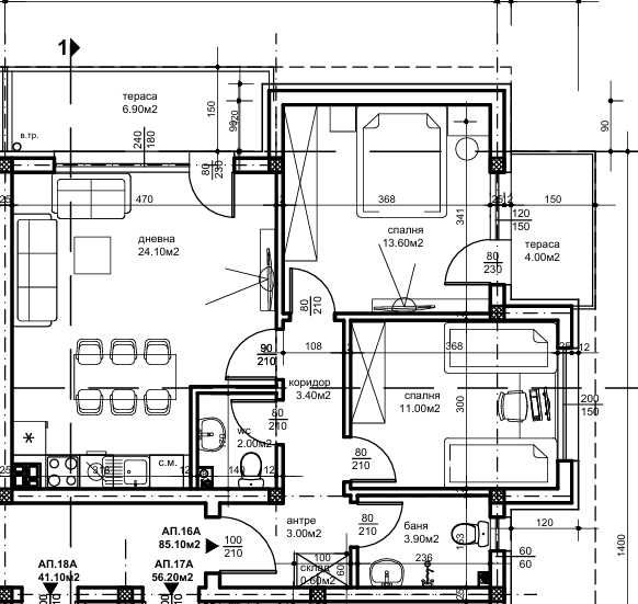Тристаен апартамент в Пловдив, Беломорски - 97 кв.м за 1090 €/кв.м - Снимка #1