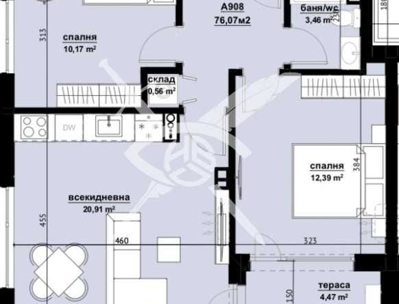 Тристаен апартамент в Бургас, Изгрев - 76 кв.м за 1158 €/кв.м - Снимка #1