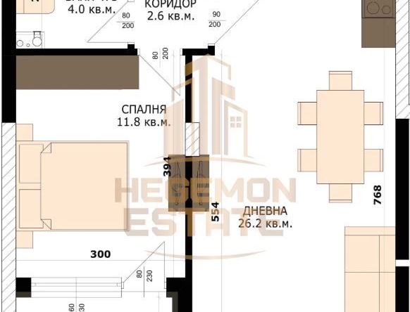 Двустаен апартамент в Варна, Кайсиева градина - 64 кв.м за 1547 €/кв.м - Снимка #1