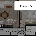 Двустаен апартамент в Пловдив, Гагарин - 58 кв.м за 1363 €/кв.м - Снимка #1