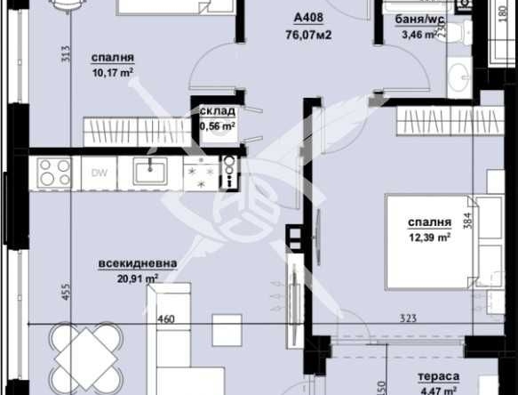 Тристаен апартамент в Бургас, Изгрев - 76 кв.м за 1172 €/кв.м - Снимка #1