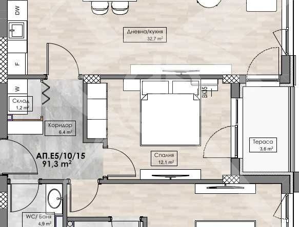 Тристаен апартамент в Пловдив, Кършияка - 105 кв.м за 1086 €/кв.м - Снимка #1