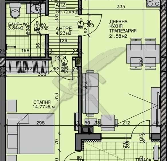 Двустаен апартамент в Бургас, Зорница - 71 кв.м за 2711 €/кв.м - Снимка #1