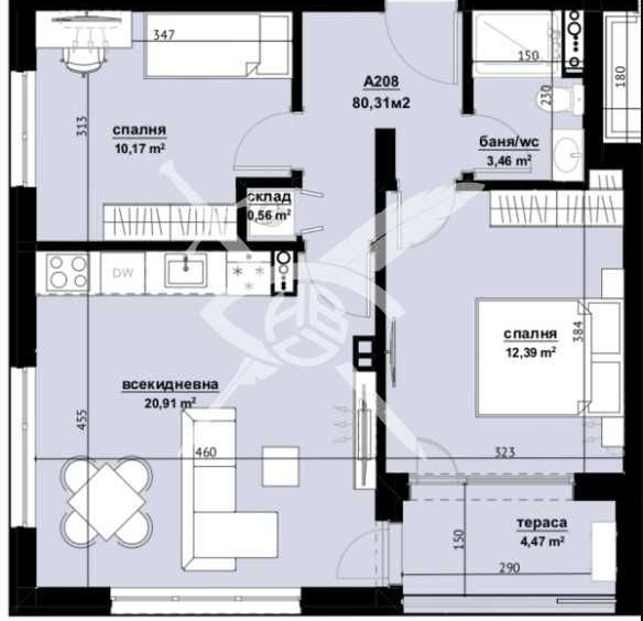 Тристаен апартамент в Бургас, Изгрев - 80 кв.м за 1150 €/кв.м - Снимка #1