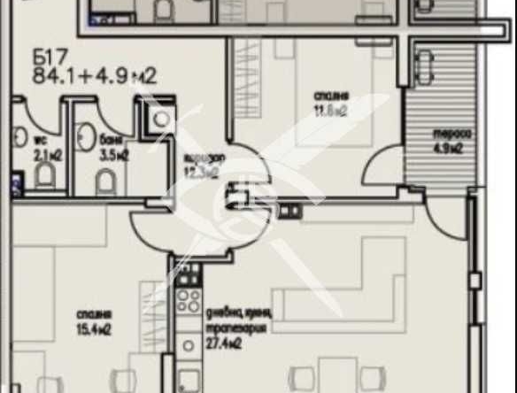 Тристаен апартамент в Бургас, Сарафово - 86 кв.м за 1322 €/кв.м - Снимка #1
