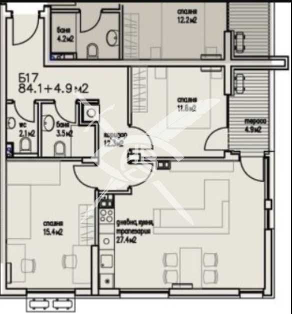 Тристаен апартамент в Бургас, Сарафово - 86 кв.м за 1322 €/кв.м - Снимка #1