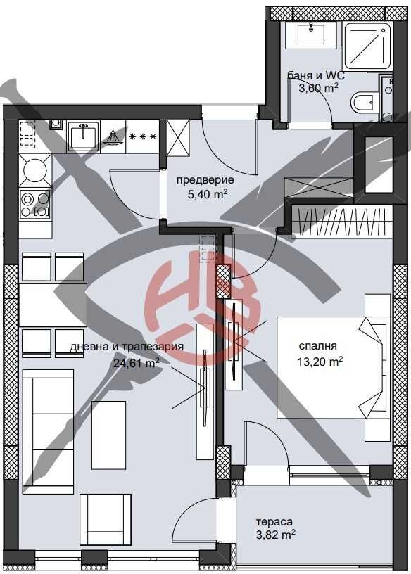 Двустаен апартамент в Пловдив, Христо Смирненски - 72 кв.м за 1091 €/кв.м - Снимка #1