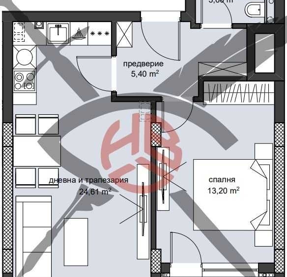 Двустаен апартамент в Пловдив, Христо Смирненски - 72 кв.м за 1071 €/кв.м - Снимка #1