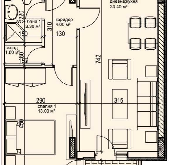 Двустаен апартамент в Пловдив, Кършияка - 68 кв.м за 1003 €/кв.м - Снимка #1
