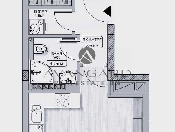 Двустаен апартамент в Пловдив, Кършияка - 78 кв.м за 1356 €/кв.м - Снимка #1