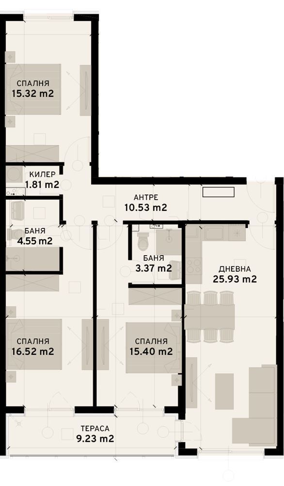 Четиристаен апартамент в София, Овча купел 2 - 132 кв.м за 1757 €/кв.м - Снимка #1