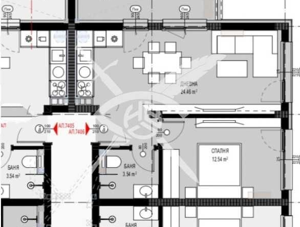 Двустаен апартамент в к.к. Слънчев бряг - 67 кв.м за 1194 €/кв.м - Снимка #1