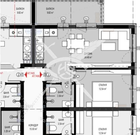 Двустаен апартамент в к.к. Слънчев бряг - 67 кв.м за 1194 €/кв.м - Снимка #1