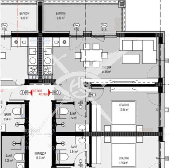 Двустаен апартамент в к.к. Слънчев бряг - 67 кв.м за 1194 €/кв.м - Снимка #1