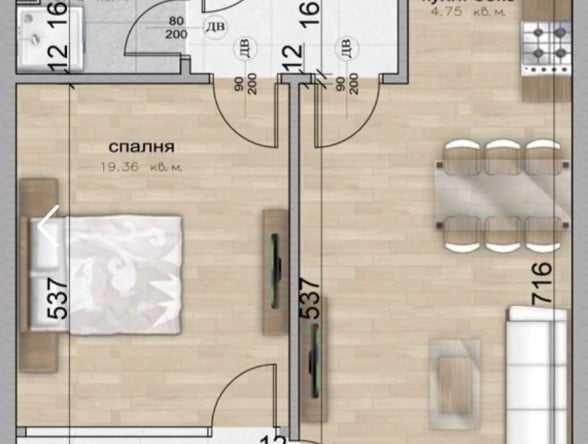 Двустаен апартамент в София, Гоце Делчев - 69 кв.м за 1368 €/кв.м - Снимка #1