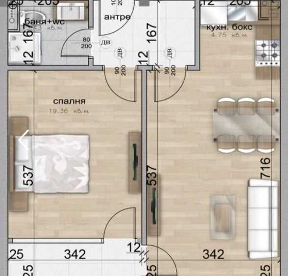 Двустаен апартамент в София, Гоце Делчев - 69 кв.м за 2682 €/кв.м - Снимка #1