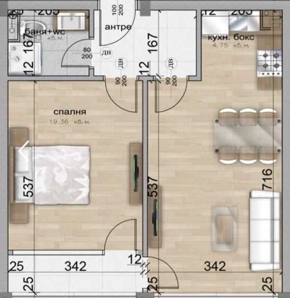 Двустаен апартамент в София, Гоце Делчев - 69 кв.м за 2682 €/кв.м - Снимка #1