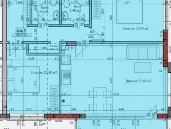 Тристаен апартамент в Велико Търново, Картала - 101 кв.м за 1485 €/кв.м - Снимка #1