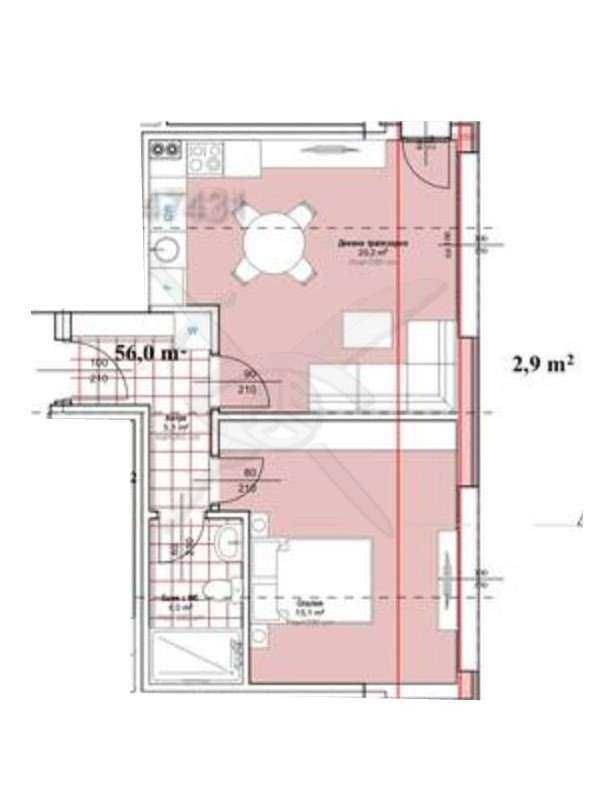 Двустаен апартамент в Пловдив, Център - 69 кв.м за 1046 €/кв.м - Снимка #1