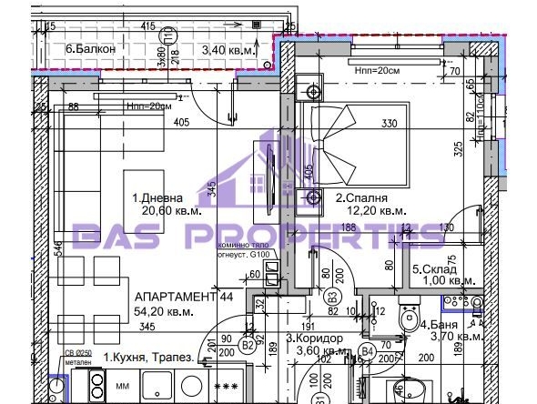 Двустаен апартамент в София, Люлин 5 - 62 кв.м за 1686 €/кв.м - Снимка #1