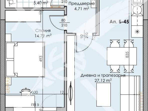 Двустаен апартамент в Пловдив, Кършияка - 77 кв.м за 1550 €/кв.м - Снимка #1