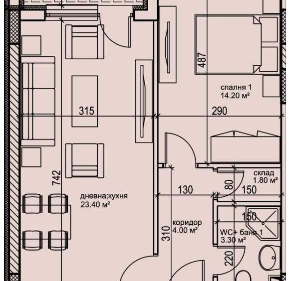 Двустаен апартамент в Пловдив, Кършияка - 71 кв.м за 1306 €/кв.м - Снимка #1