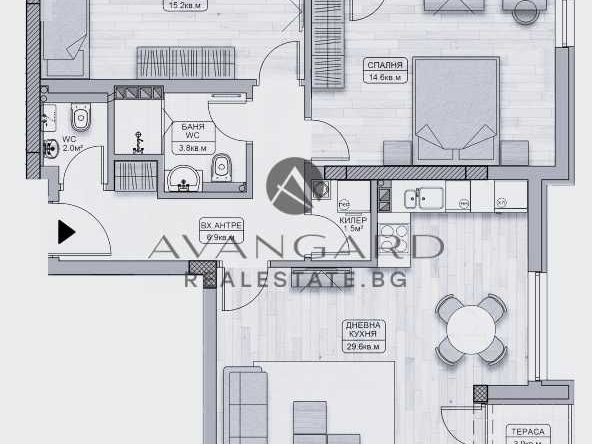 Тристаен апартамент в Пловдив, Кършияка - 114 кв.м за 819 €/кв.м - Снимка #1