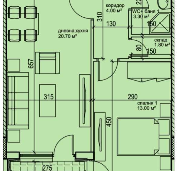 Двустаен апартамент в Пловдив, Кършияка - 63 кв.м за 1037 €/кв.м - Снимка #1