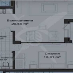 Двустаен апартамент в Пловдив, Гагарин - 72 кв.м за 640 €/кв.м - Снимка #1